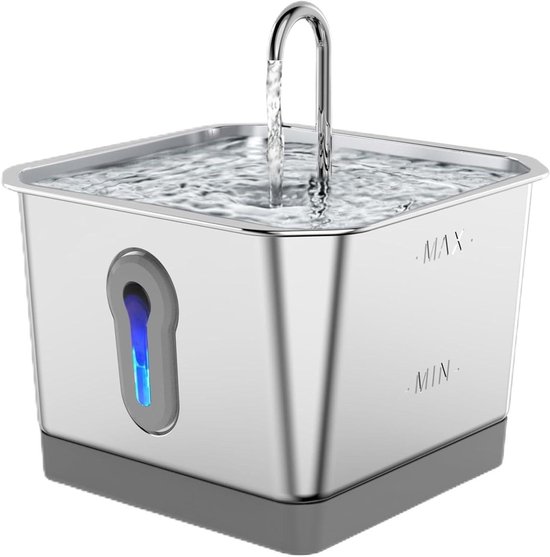 Automatische Roestvrijstalen Drinkfontein voor Kat & Hond - 3L