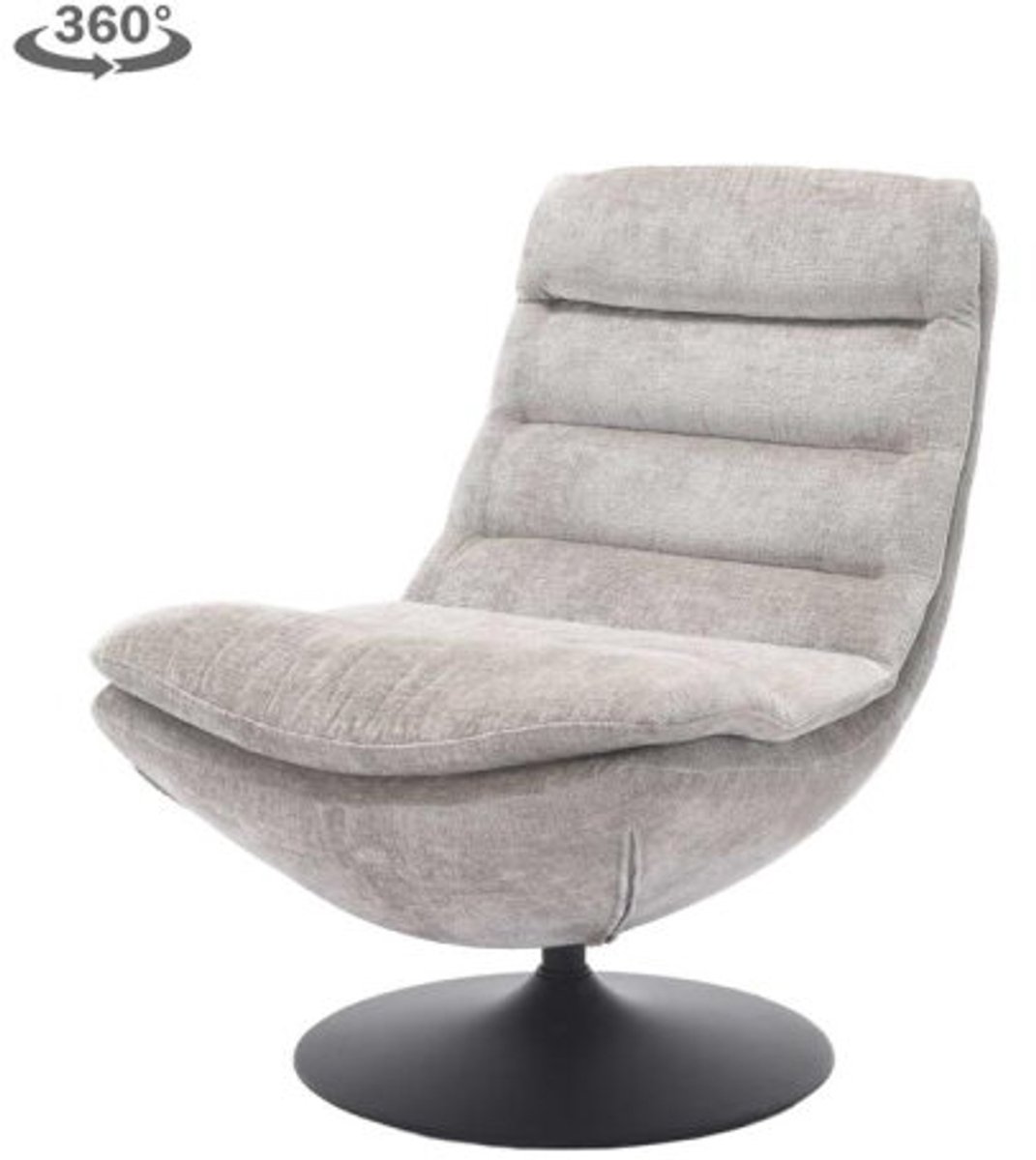 Tower Living Draaifauteuil Marano - Grijs Stof - 100x77x95cm