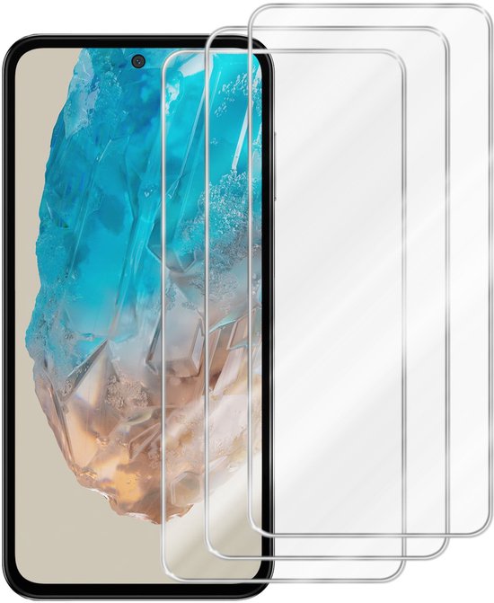 Cadorabo 3x Film de protection d'écran pour Samsung Galaxy M35 - Film de protection d'écran en CRYSTAL CLEAR - Verre de protection d'écran trempé en dureté 9H avec 3D Touch
