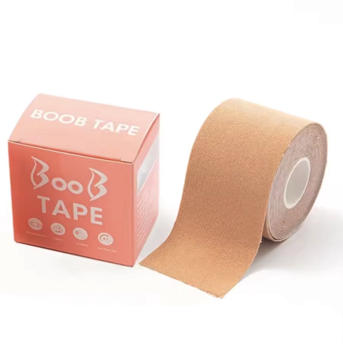 New Age Devi - Boobtape - Borst tape - Bra tape - BH tape - 5Meter - 5 CM breed - Beige - 2 rollen