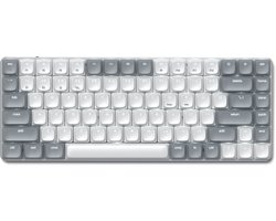 Satechi SM1 Slim Draadloos Mechanisch Toetsenbord (QWERTY) – Geschikt voor Mac en Windows (ook bedraad) – Bluetooth 5.3 / 2.4Ghz met USB-C dongle – 14 toetsverlichtingsstanden – Koppel met 2 devices - Wit