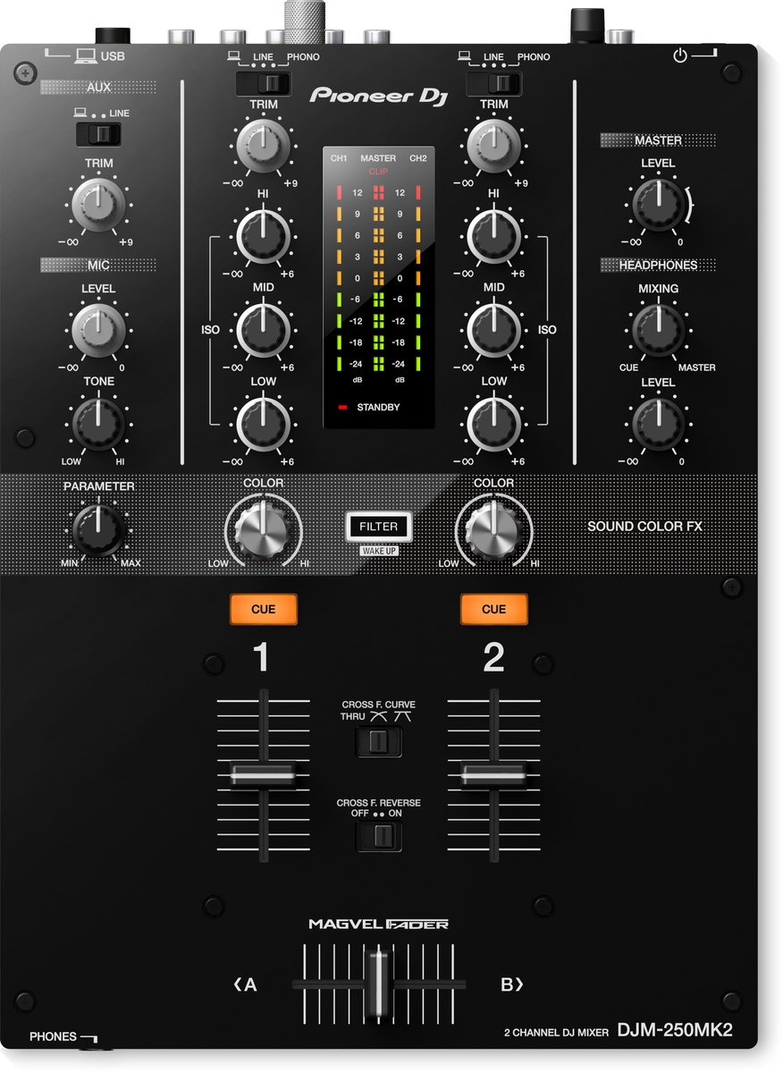 Pioneer DJ DJM 250MK2 Mengpaneel - Zwart