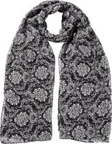 Nouka sjaal zwart met paisley print