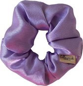 Ellastiek Scrunchie Satijn Paars - Haarelastiekjes - Haar Accessoires Vrouwen - Wokkels - Scrunchies - Haarelastiekjes Scrunchie - Luxe kwaliteit - handgemaakte in Nederland - Haar Accessoire