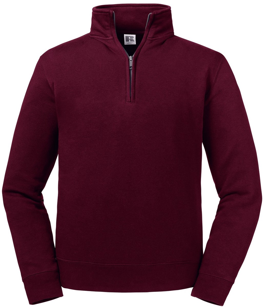 Russell Heren Authentieke Kwartier Ritssweatshirt (Bourgondië)