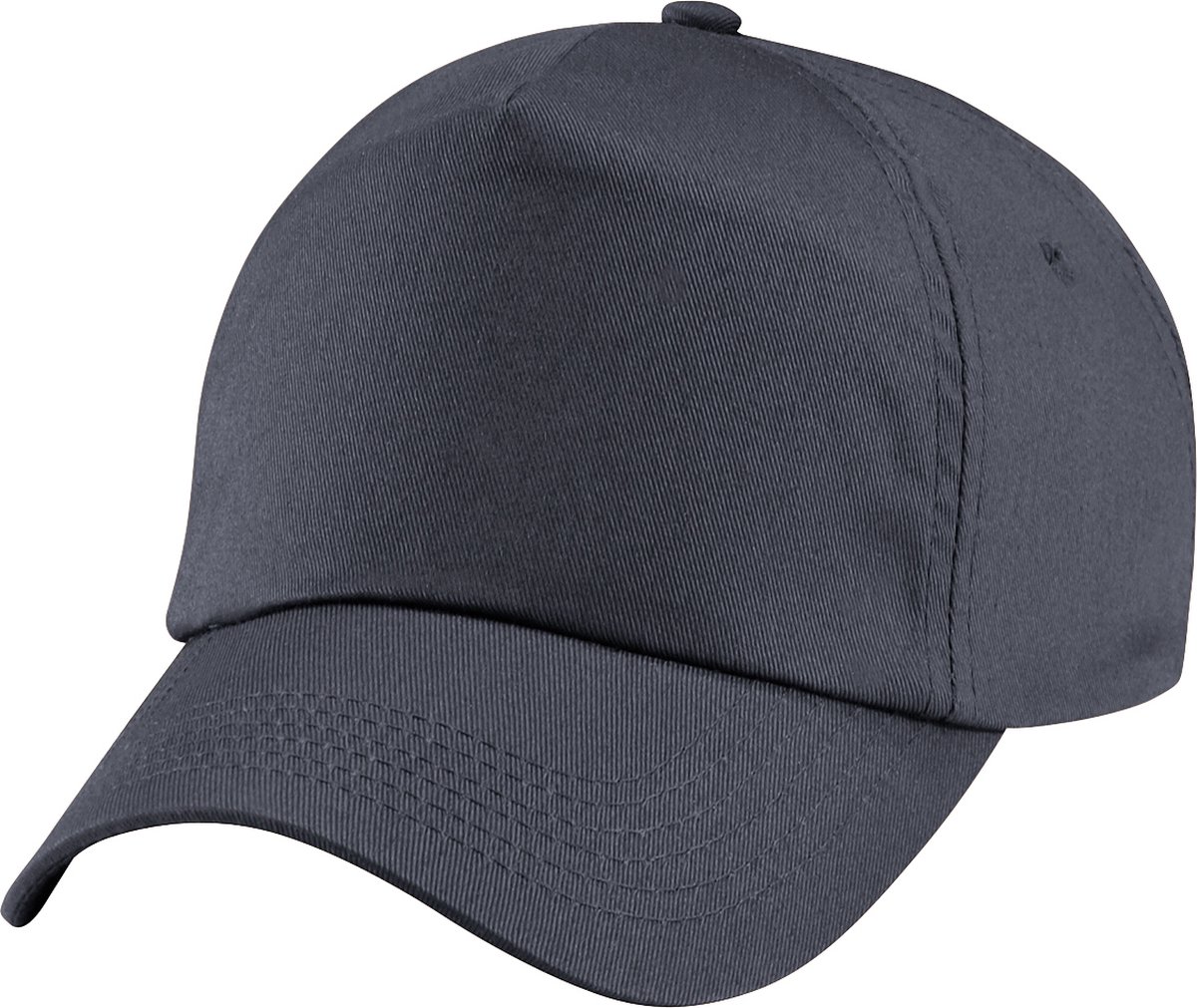Beechfield Uniseks Effen Originele  Baseball Cap met 5 panelen (Grafiet Grijs)