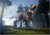 Dinosaurus T-Rex screamer massive attack - Foto op Posterpapier - 59.4 x 42 cm (A2)