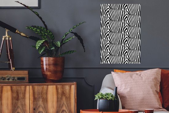 Sticker Muursticker Imprimé animal Safari - Imprimé zèbre - 40x60 cm - film autocollant - sticker mural repositionnable