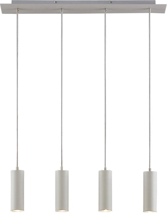 Lindby - hanglamp - 4 lichts - metaal - H: 18 cm - GU10 - wit