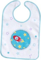 Interbaby Slabbetje Junior Katoen 25 X 40 Cm Wit/blauw