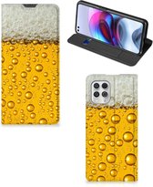 Flip Cover Valentijn Cadeautje hem Motorola Moto G100 Telefoonhoesje Bier