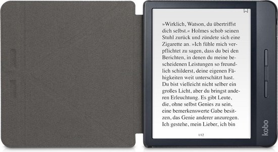 kwmobile e-reader hoesje geschikt voor Kobo Libra H2O hoes - Ereader flip case met standaard - E reader cover van kunstleer - In petrol van kwmobile — afbeelding 5