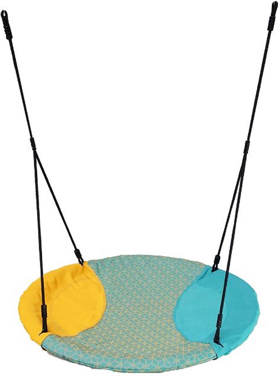 Hörby Bruk Nestschommel 100 Cm Touw/polyester Turquoise/geel