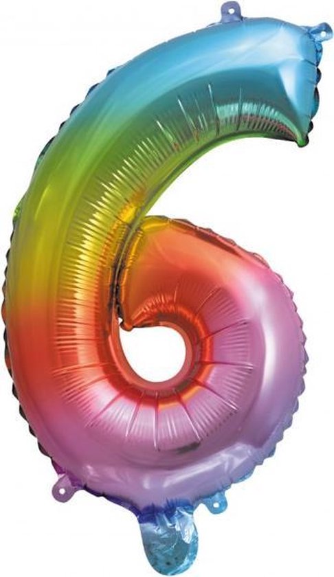 folie-ballon-cijfer-6-regenboog-xl-41cm-leeg-bol
