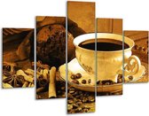 Peinture sur verre Café | Marron, jaune | 100x70cm 5Liège | Tirage photo sur verre |  F004648