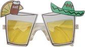 2x stuks mexico feest/party bril met tequila glazen - Carnaval party brillen