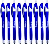 9 Stuks - Stylus Pen voor tablet en smartphone - Met Penfunctie - Touch Pen - Voorzien van clip - Blauw
