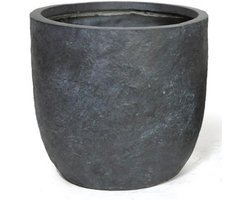 Bloempot Arizona egg pot graphite d25h25 Fiberclay clayfibre MColle...
