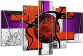 Peinture sur verre Abstrait | Rouge, noir, violet | 170x100cm 5 Liège | Tirage photo sur verre | F003473
