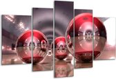 Peinture sur verre moderne | Rouge, gris, blanc | 170x100cm 5 Liège | Tirage photo sur verre |  F004297