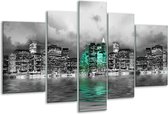 Peinture sur verre Ville | Vert, gris, blanc | 170x100cm 5 Liège | Tirage photo sur verre |  F005977