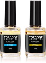 TOPCODE Cosmetics - 2x Nagelriemolie - cocos - vanille - 15ml - Cuticle oil