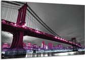 Pont de peinture sur verre | Violet, gris, noir | 120x70cm 1Hatch | Tirage photo sur verre |  F005742