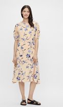 Pieces Jurk Pclillian 2/4 Midi Dress 17112582 Apricot Cream/flowers An Dames Maat - S