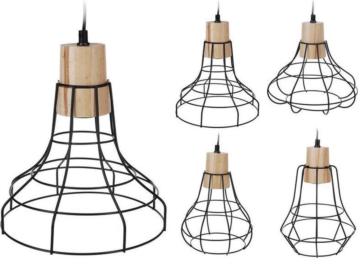 Hanglamp 25cm Zwart E27