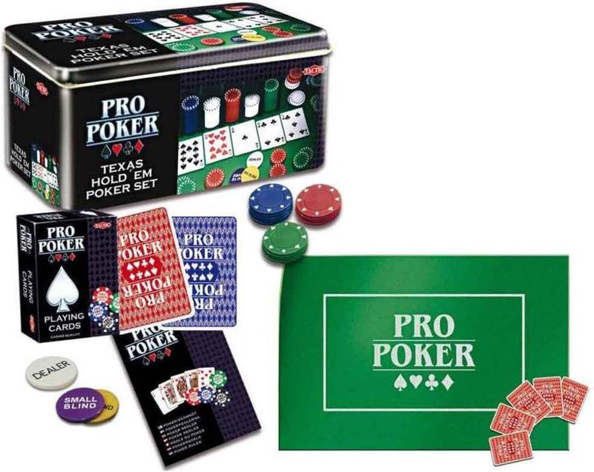 Pro Poker Texas Hold em set - Kaartspel | Games | bol.com