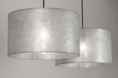 Lumidora Hanglamp 30859 - 2 Lichts - E27 - Zwart - Zilvergrijs - Zilver -oud zilver - Metaal