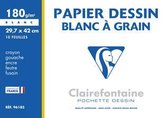 Clairefontaine tekenpapier 'Blanc à Grain', actiepakket