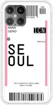 Voor iPhone 12 mini Boarding Pass Series TPU telefoon beschermhoes (Seoul)