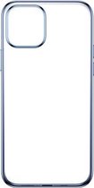 Voor iPhone 12 mini ROCK schokbestendig galvaniseren TPU beschermhoes (blauw)