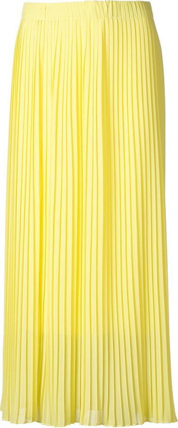 Dames plisse rok geel lang | Maat Onze size, XS-XL | bol.com