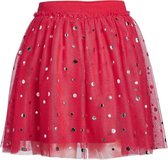 Meisjes rok tule rood/framboos stip | Maat 176/ 16Y