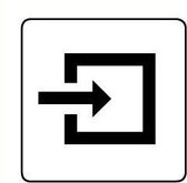 Ingang hier sticker 300 x 300 mm