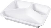 Menuschalen 227x177x33mm 3-vaks PP Wit (400 st.)