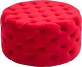 Clp Drancy Hocker - Fluweel - Rood XL