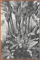 JUNIQE - Poster met kunststof lijst Palms in Water -40x60 /Grijs &