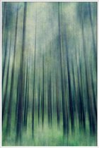 JUNIQE - Poster in kunststof lijst Green Woods Ascent -30x45 /Groen &