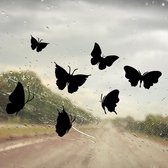 Vlinders stickers ZWART | Set met 7 vlinders voor ramen of muren | Vogelbescherming stickers |