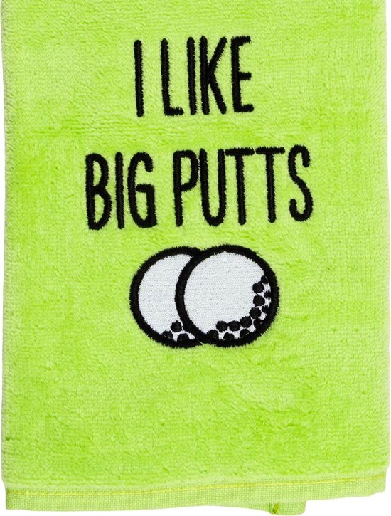 Nova Golf 'I Like Big Putts' Golfhanddoek - Groen van Merkloos — afbeelding 2