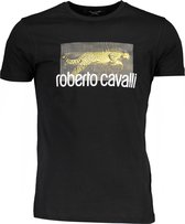 Roberto Cavalli T-shirt Zwart 2XL Heren