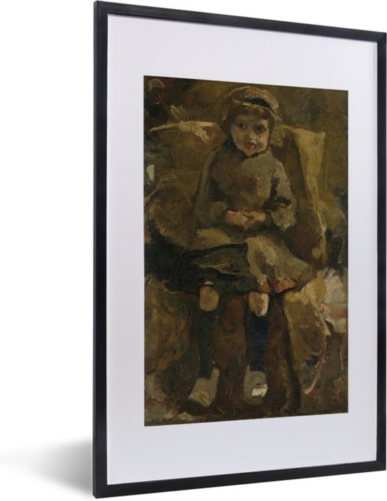 Fotolijst incl. Poster - De klompjes - Schilderij van George Hendrik Breitner - 40x60 cm - Posterlijst