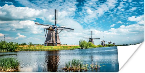 Poster Molen - Lucht - Nederland - 80x40 cm