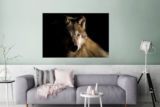 Poster Loup arctique papier 120x80 cm - Tirage photo sur Poster (décoration murale salon / chambre) / Poster Animaux sauvages