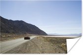 Rode Lamborghini in de woestijn poster papier 180x120 cm - Foto print op Poster (wanddecoratie woonkamer / slaapkamer) XXL / Groot formaat!