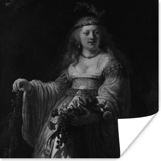 Poster Saskia van Uylenburgh - Schilderij van Rembrandt van Rijn