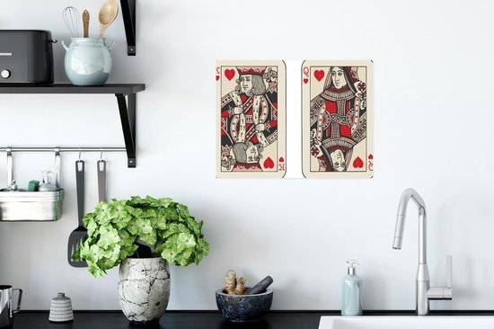 Illustration des cartes à jouer le roi et la reine poster papier 40x30 cm - petit - Tirage photo sur Poster (décoration murale salon / chambre)